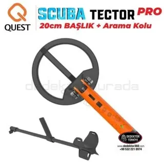 Quest Metal Detectors Scuba Tector PRO Su Altı Dedektörü & Sahil Arama Dedektörü - 20 cm Başlıklı - Arama Kollu