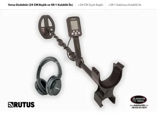 Rutus Versa Dedektör (SR-1 Kablosuz Kulaklık ve 24CM DD Başlık İle)