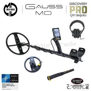 MARS MD GAUSS MD Dedektör – Discovery 33cm + 18cm Başlık – Pinpointer + Kulaklık