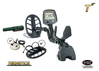 TEKNETICS T2 5” DD + 11” DD Başlıklı & TEK-POINT Pinpointer Metal Arama Dedektörü