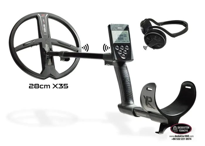XP XP Deus Dedektör (Ana Ünite, WSA Kablosuz Kulaklık ve 28CM X35 Başlık ile)
