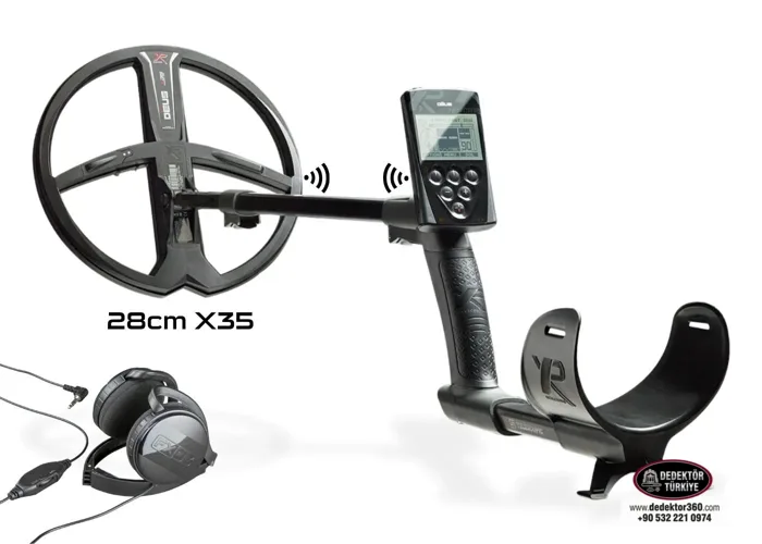 XP XP DEUS Metal Dedektör - Ana Kontrol Ünitesi FX03 Kablolu Kulaklık 22cm X35 Başlık ile