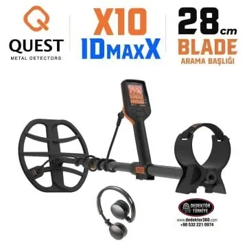 QUEST Quest Metal Detectors X10 IDmaxX Dedektör + Kablosuz Kulaklık