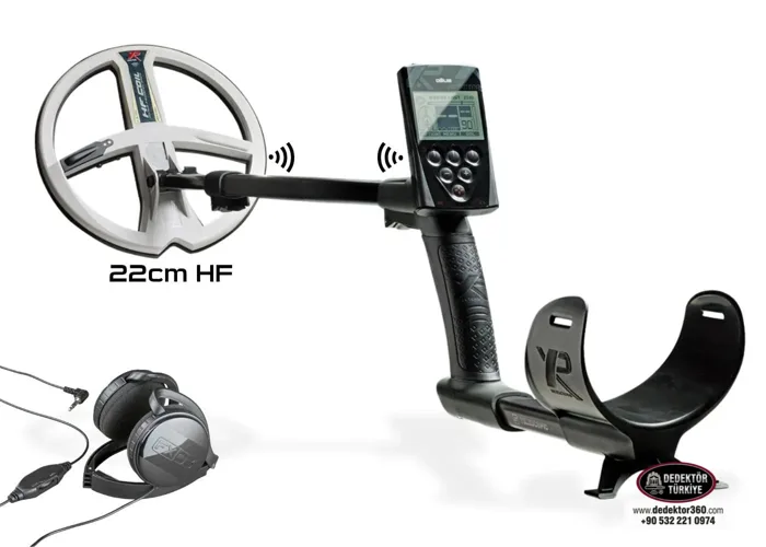 XP XP DEUS Metal Dedektör - Ana Kontrol Ünitesi FX03 Kablolu Kulaklık 22 cm HF Başlık ile