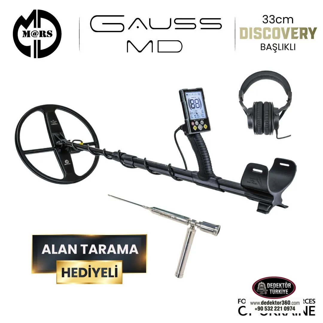 Mars MD Gauss MD Dedektör – Discovery 33cm Başlık + Kulaklık