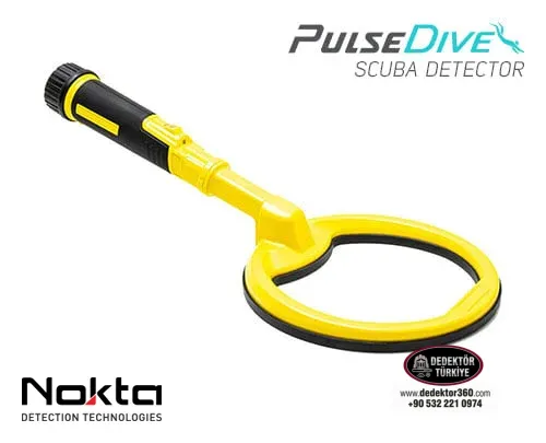 PulseDive Su Altı Dedektörü&Sahil Arama Dedektörü - Büyük Arama Başlıklı 20cm - Sarı