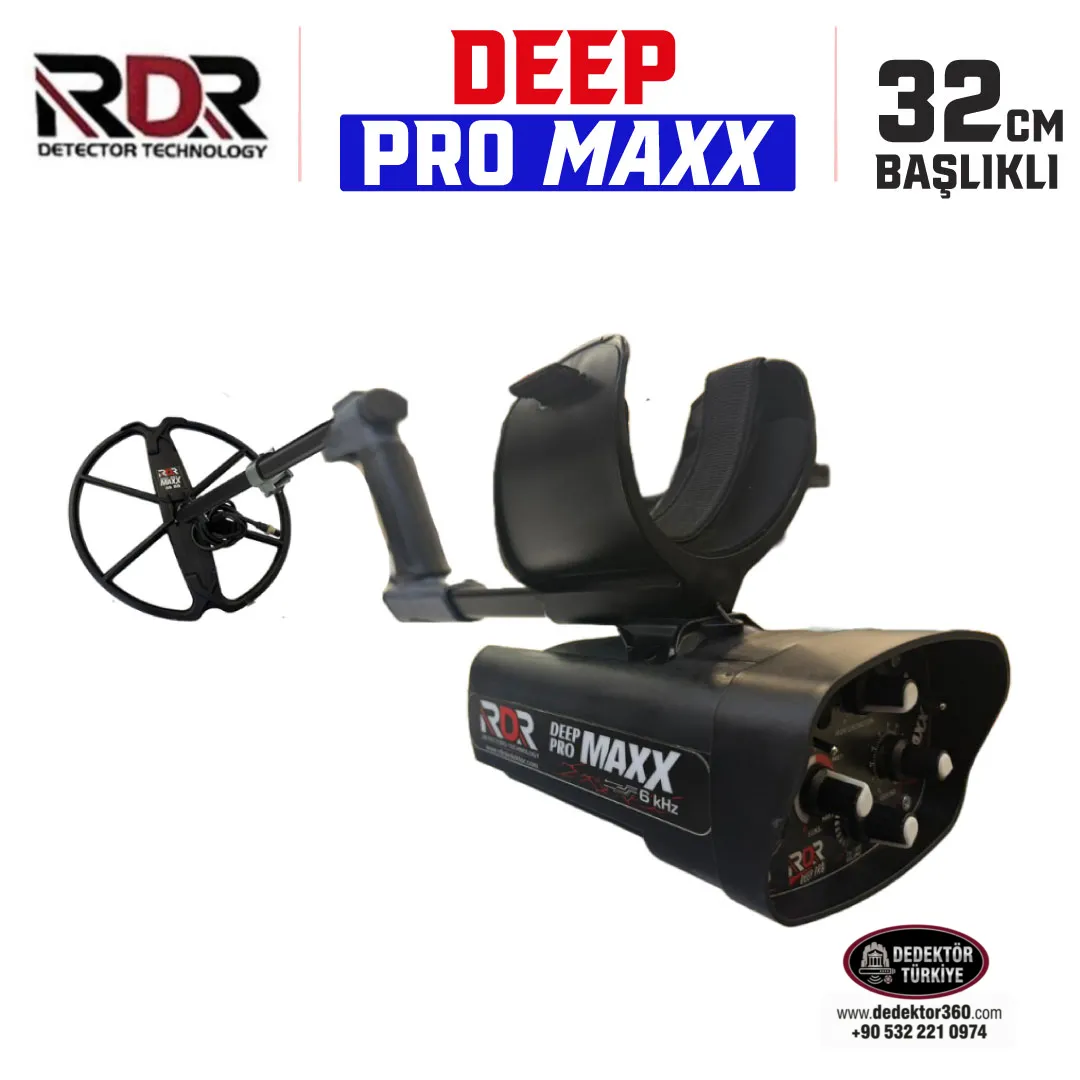 RDR Deep Pro Maxx Derin Arama Dedektörü - 6 kHz 32cm Başlıklı Paket