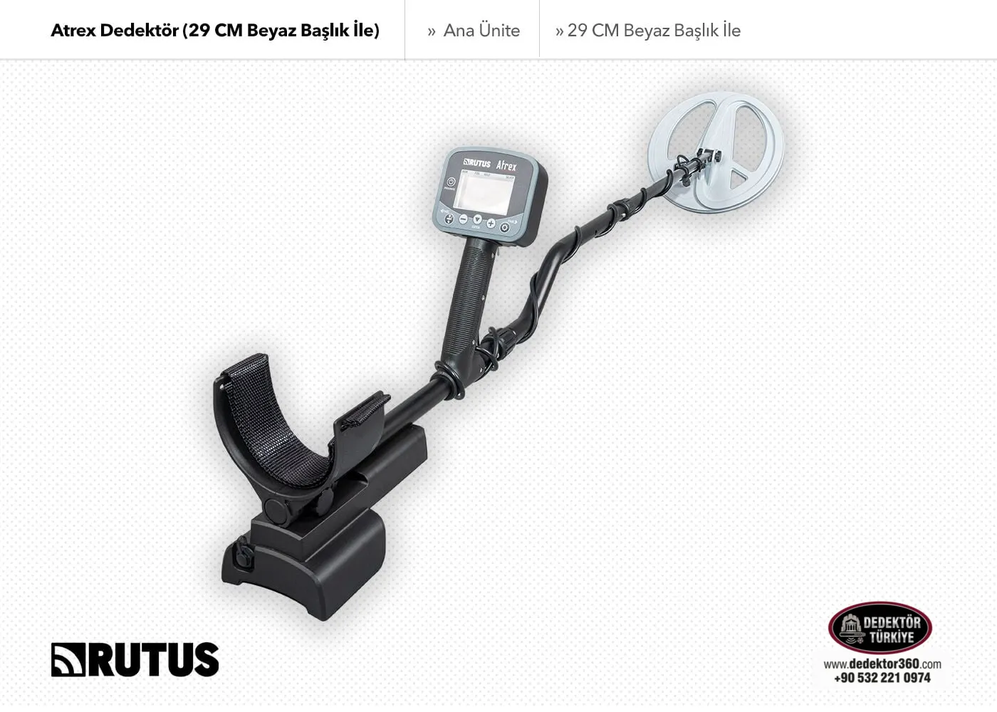 Rutus Atrex Dedektör (29CM Beyaz Başlık İle)